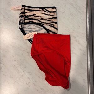 Victoria's Secret Red and Animal Print Panties
